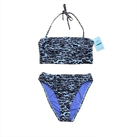 NWT - Becca Leopard Animal Print Swimsuit Set (Size: L) - Picture 3 of 5
